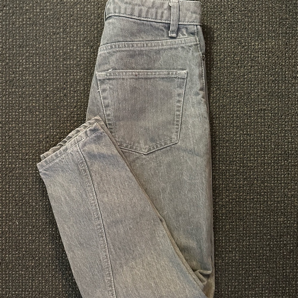 Topshop Straight Leg Grey Denim